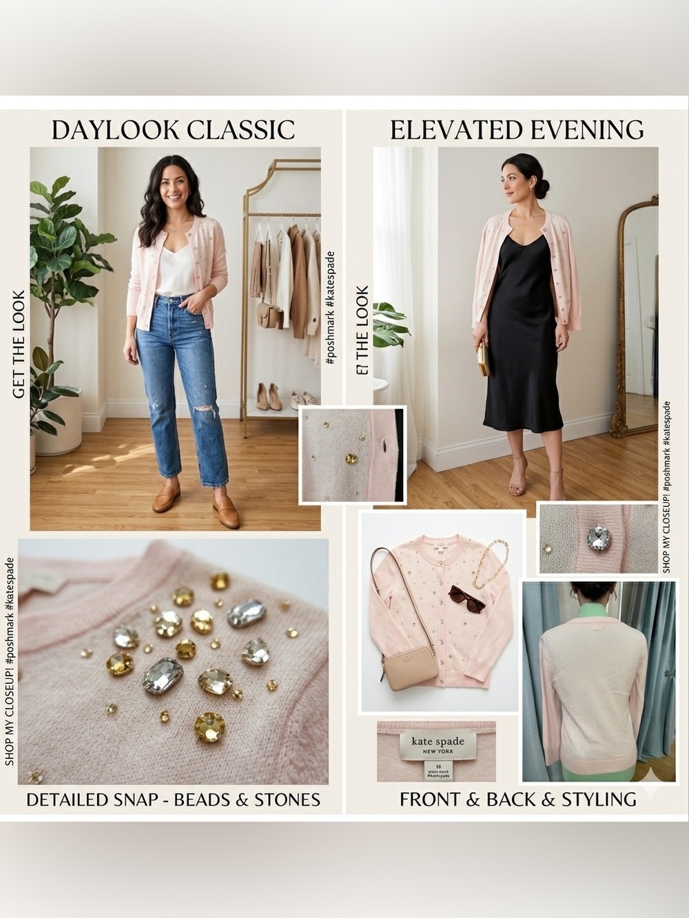 Kate Spade Embellished Button-Front Cardigan